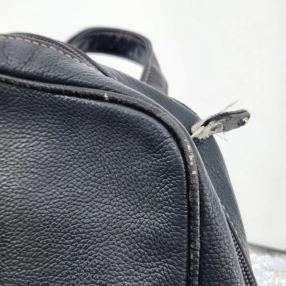 Tignanello Backpack Purse Black Genuine‎ Leather Mini Shoulder Bag Women